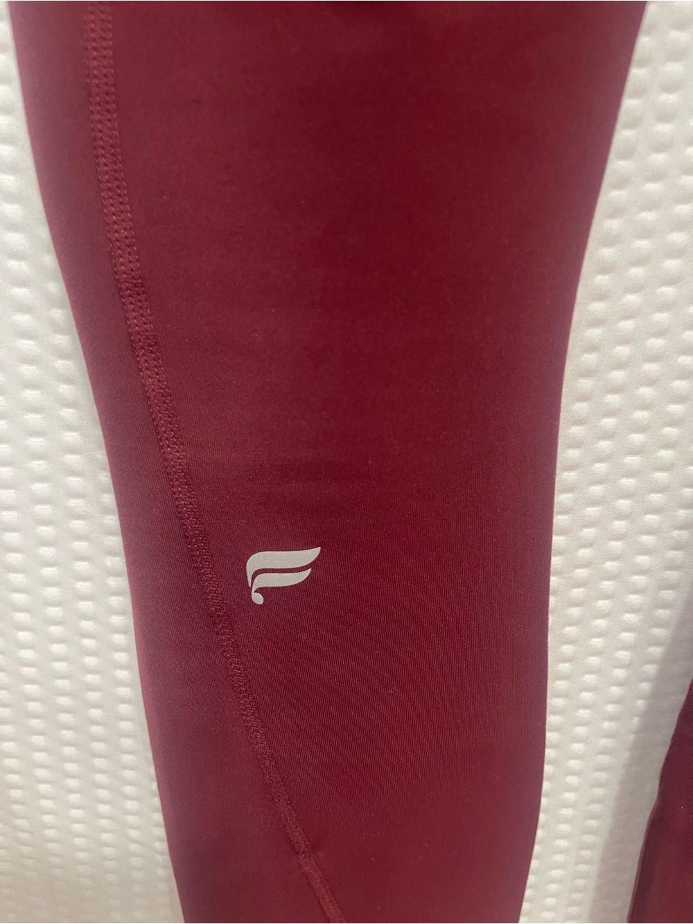 High-Waist Burgundy Seamless Leggings - Picture 5 of 7